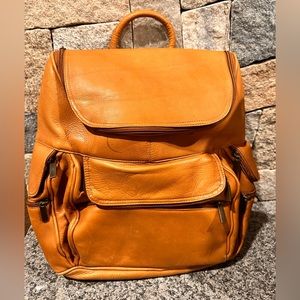Genuine Leather Backpack with Laptop Sleeve